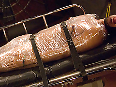 anal edging sensory deprivation steel bondage straight jacket